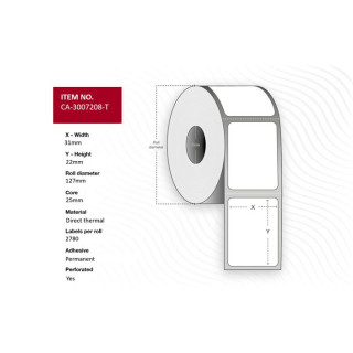 Termo etikett 31x22mm (2780)