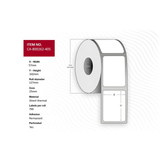 Termo etikett 57x102mm (700)