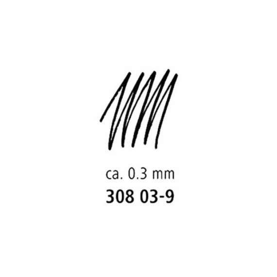 Fiberpenn STAEDTLER 0,3mm sort