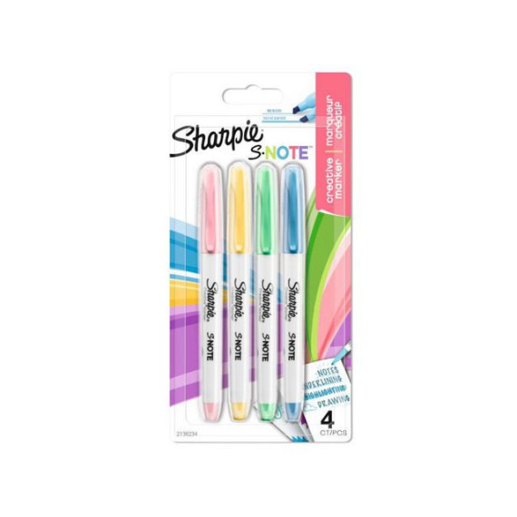 Merkepenn SHARPIE S-Note pastell (4)