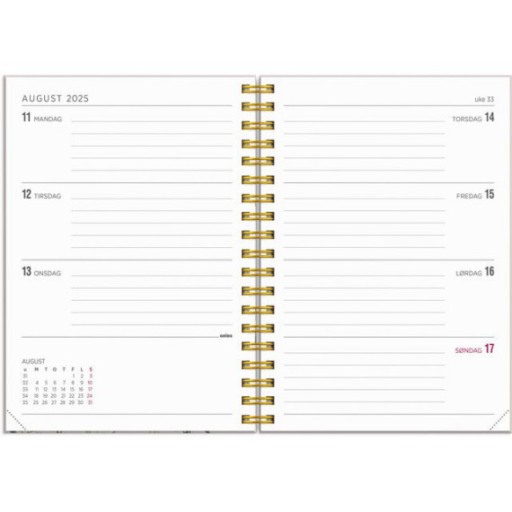 Ukekalender GRIEG Multi A6 2025 blomster