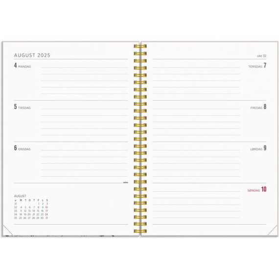 Ukekalender GRIEG Multi A5 2025 blomster