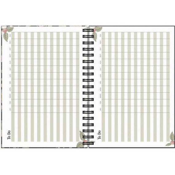 Ukekalender Life Planner 2025 Floral A6