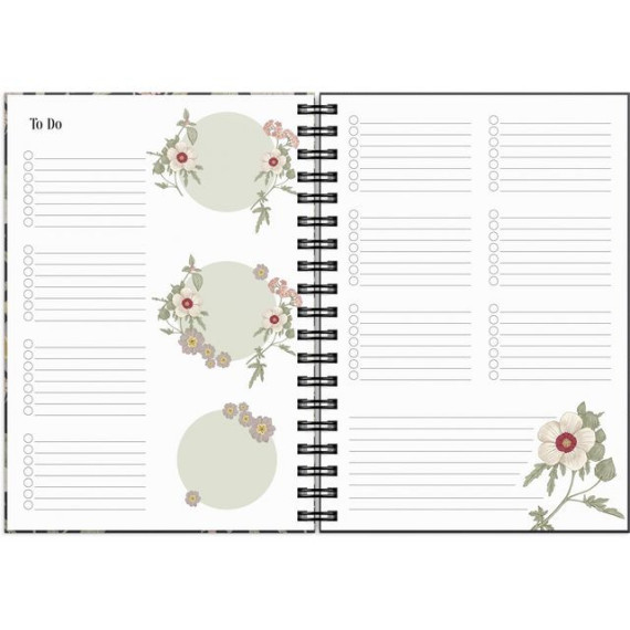 Ukekalender Life Planner 2025 Floral A6