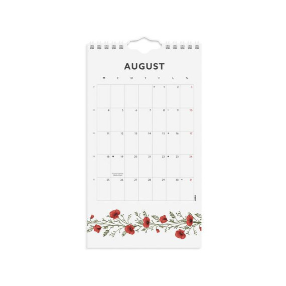 Veggkalender GRIEG 2025 Blomster Mini