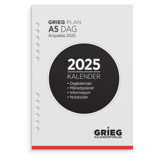 Årspakke GRIEG A5 2025 dag