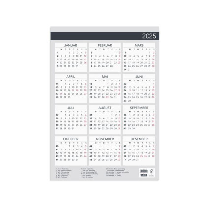 Plakatkalender GRIEG 2025 Elegant A3