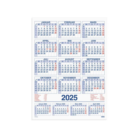 Plakatkalender GRIEG 2025 59x80 cm