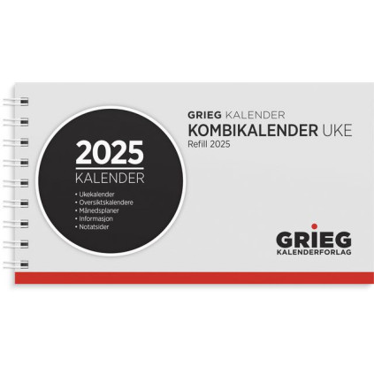 Kombikalender GRIEG 2025 spiral