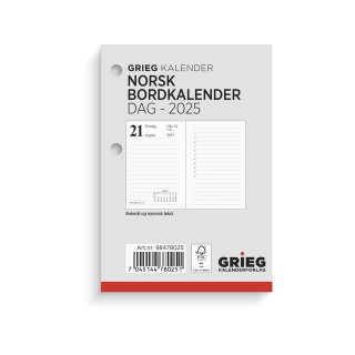 Bordkalender GRIEG 2025 Norsk