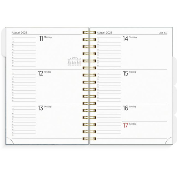 Organizer og Notes GRIEG A5 2025 marmor