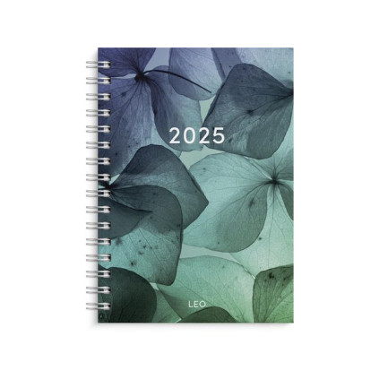 Kalender GRIEG Leo A5 spiral 2025 blomst