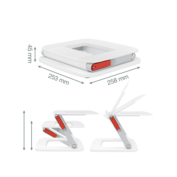 Laptopholder LEITZ Ergo multivinkel Hvit