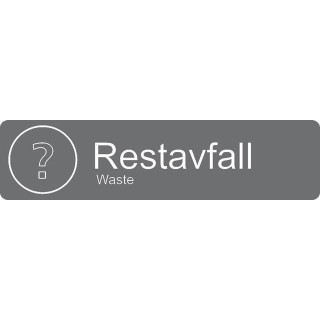 Etikett RØROS "Restavfall"