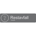 Etikett RØROS "Restavfall"