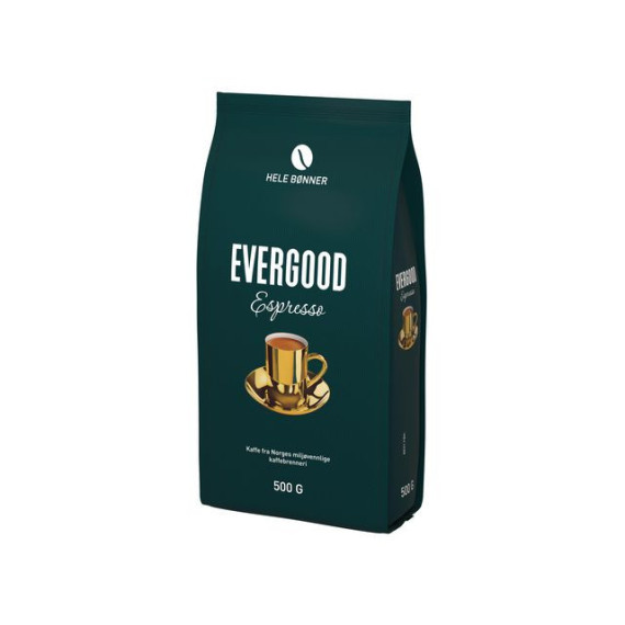 Kaffe EVERGOOD Espresso hele bønner 500g