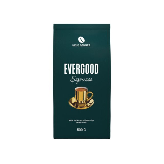 Kaffe EVERGOOD Espresso hele bønner 500g