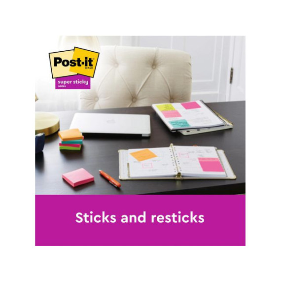 Notatblokk POST-IT resirk102x152linj ass