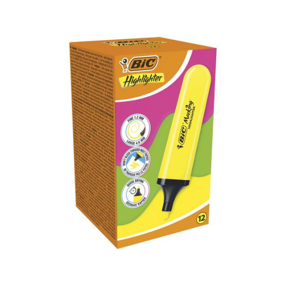 Tekstmarker BIC Brite Liner gul