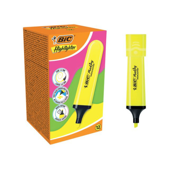 Tekstmarker BIC Brite Liner gul