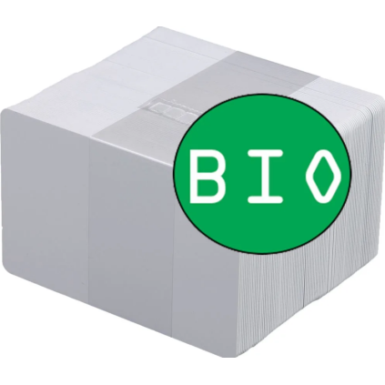 Plastkort - Hvite Biologisk nedbrytbart materiale Bio ECO 100/pk