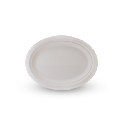 Tallerken bagasse oval 26cm (50)