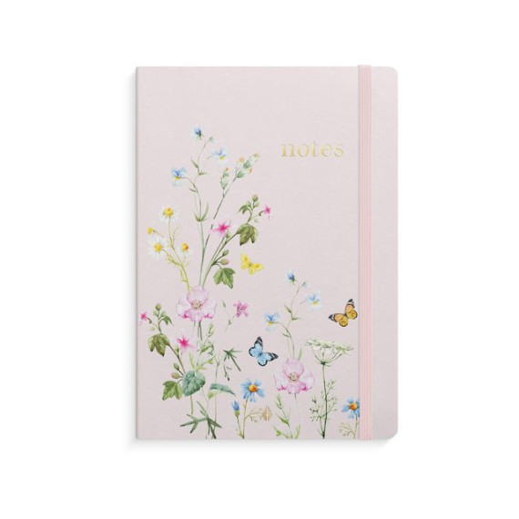 Notatbok BURDE Deluxe A5 pink meadow