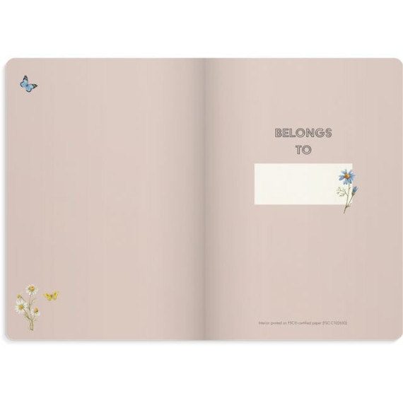 Notatbok BURDE Deluxe A5 pink meadow