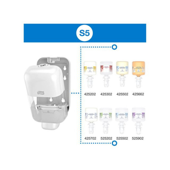 Dispenser TORK skum/flyt S5 mini hvit