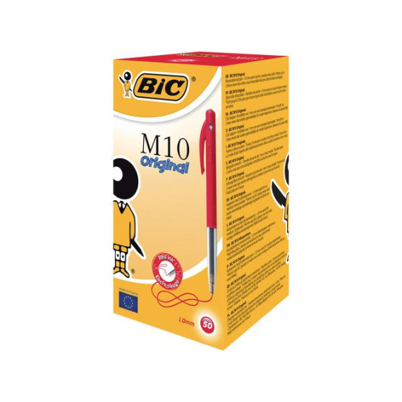 Kulepenn BIC M10 Clic M rød